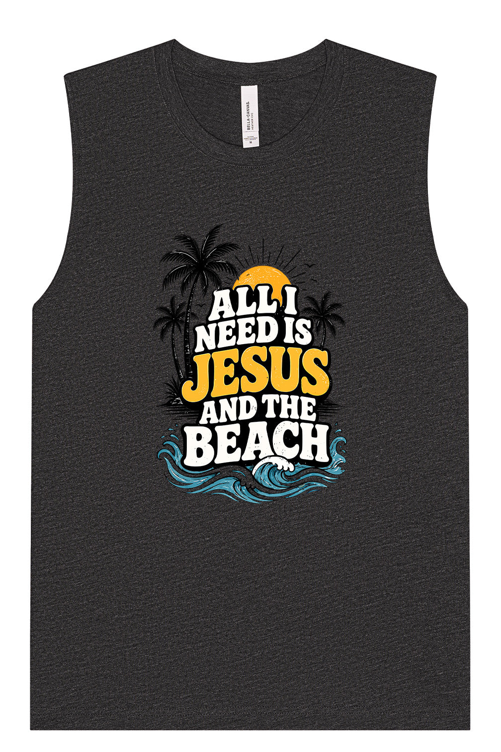I Need Jesus and the Beach Muscle Tank