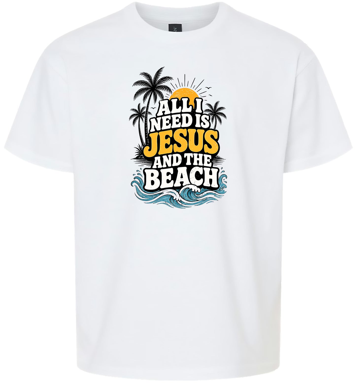 I Need Jesus and the Beach Children's Gildan Soft Shirt