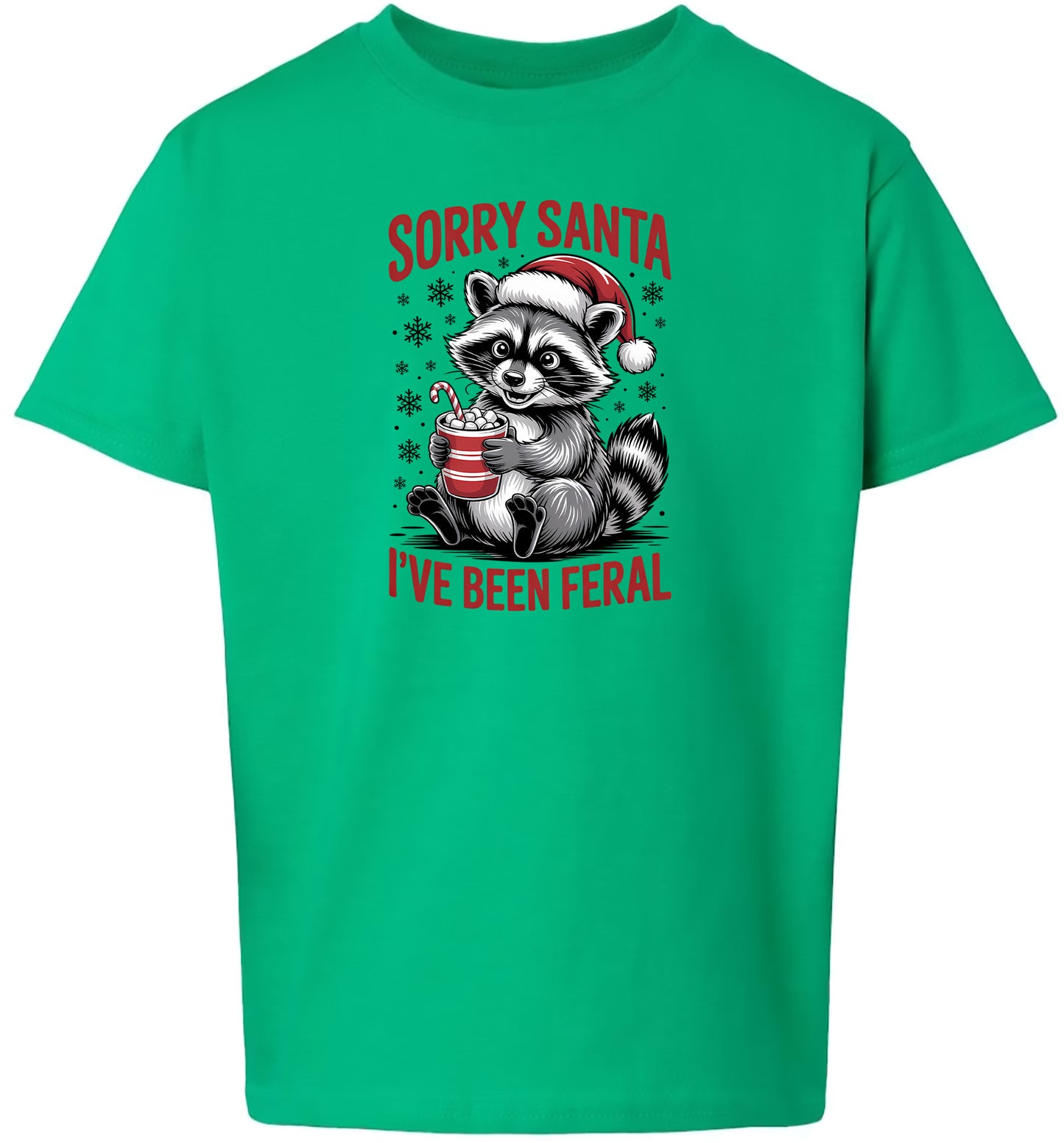 Sorry Santa I've Been Feral Children's Gildan Soft Shirt