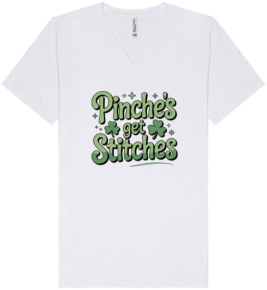 Pinches Get Stitches Unisex V-Neck Shirt