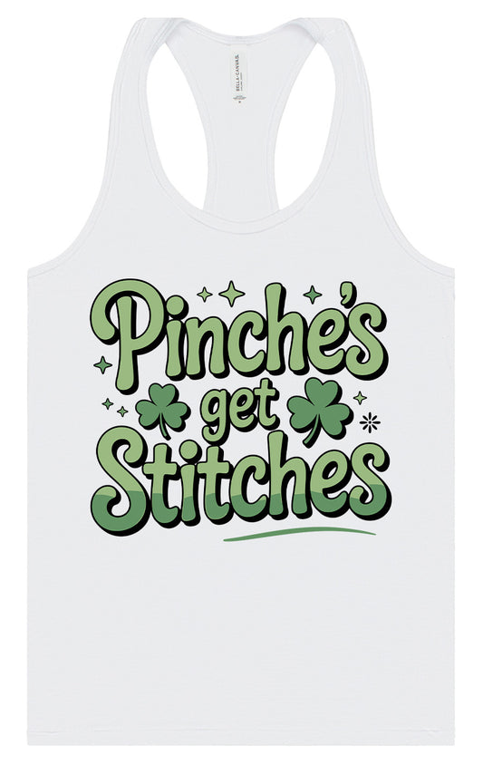 Pinches Get Stitches Women's Racerback Tank