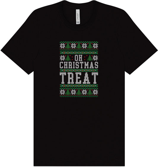 Sweater Style Oh Christmas Treat Adult Bella Canvas Shirt