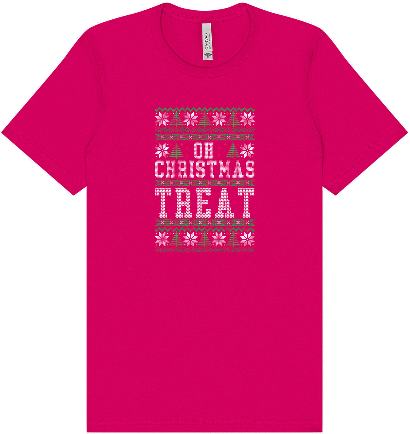 Sweater Style Oh Christmas Treat Adult Bella Canvas Shirt