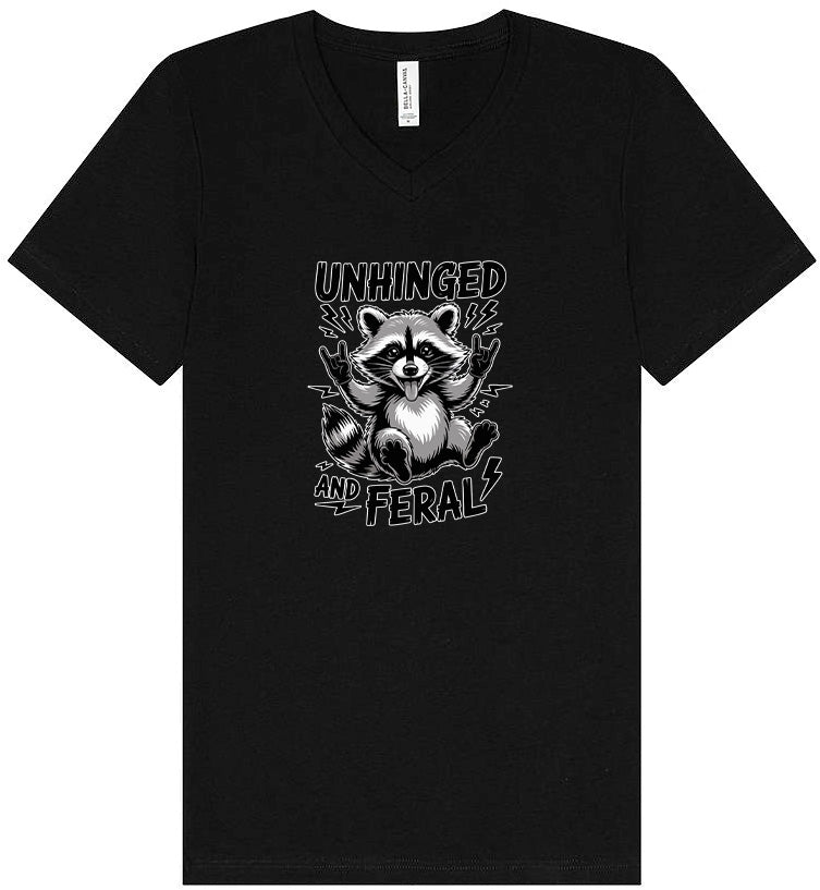 Unhinged and Feral Unisex V-Neck Shirt