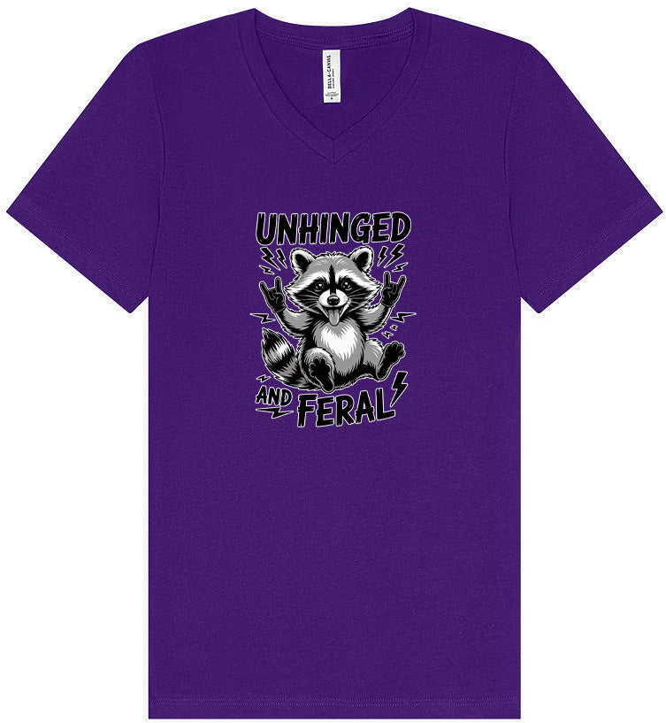 Unhinged and Feral Unisex V-Neck Shirt