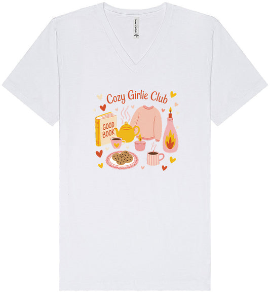 Cozy Girlie Club Unisex V-Neck Shirt