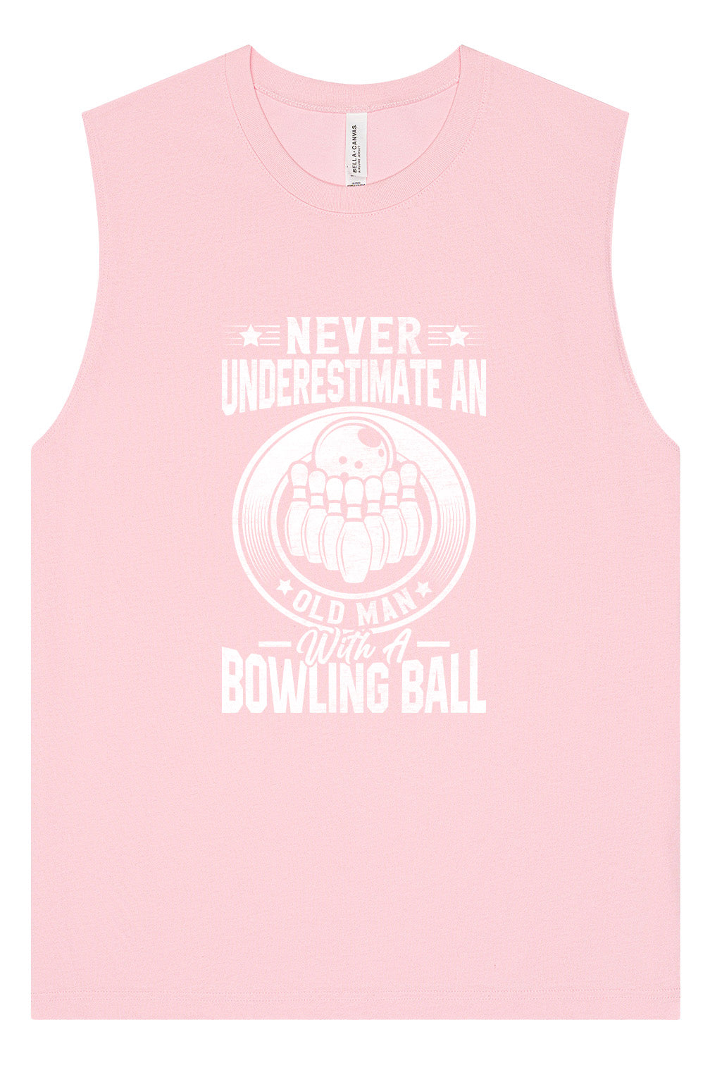 An Old Man with a Bowling Ball Muscle Tank