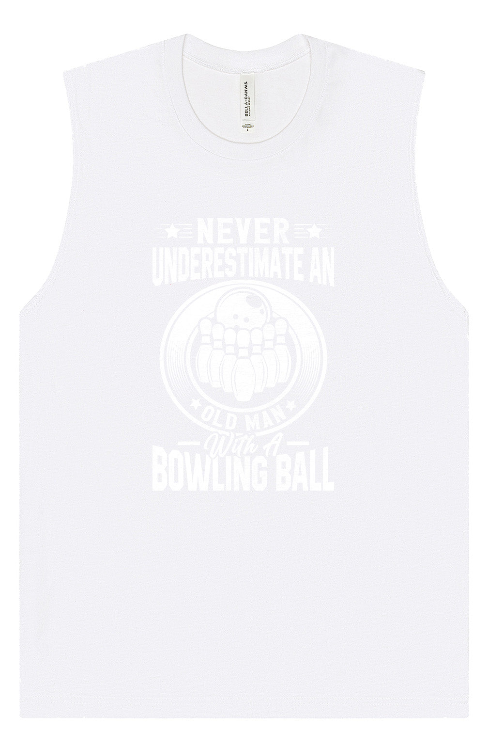 An Old Man with a Bowling Ball Muscle Tank