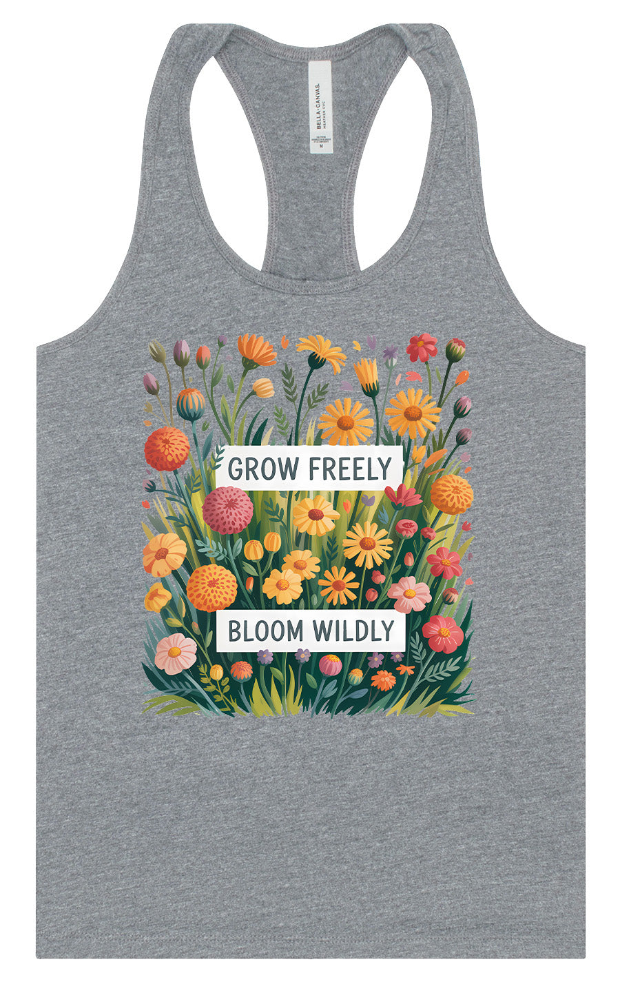 Grow Freely, Bloom Wildly Women's Racerback Tank