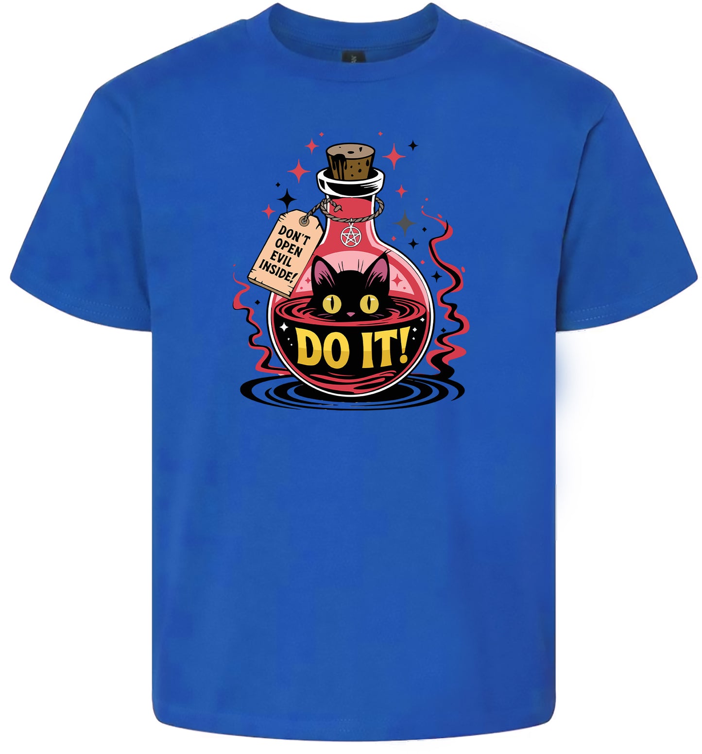 Black Cat Says Do It Children's Gildan Soft Shirt