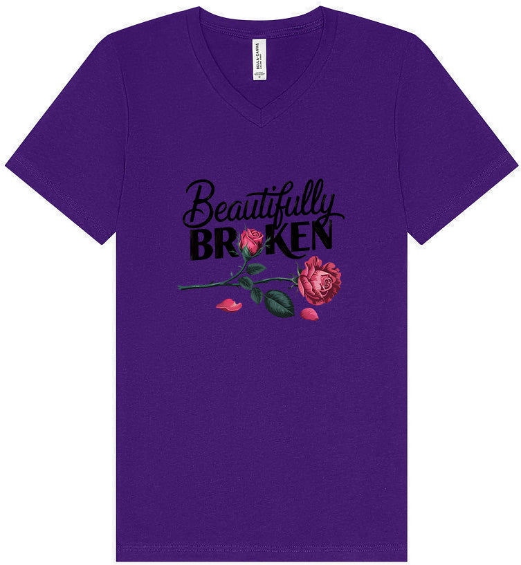 Beautifully Broken Unisex V-Neck Shirt