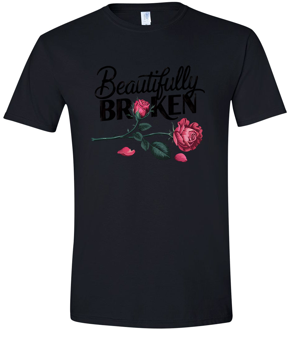 Beautifully Broken Adult Gildan Soft Shirt