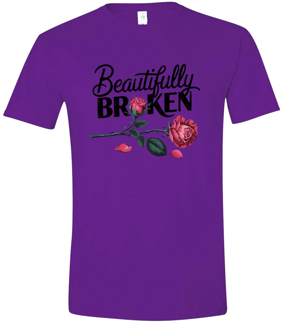 Beautifully Broken Adult Gildan Soft Shirt
