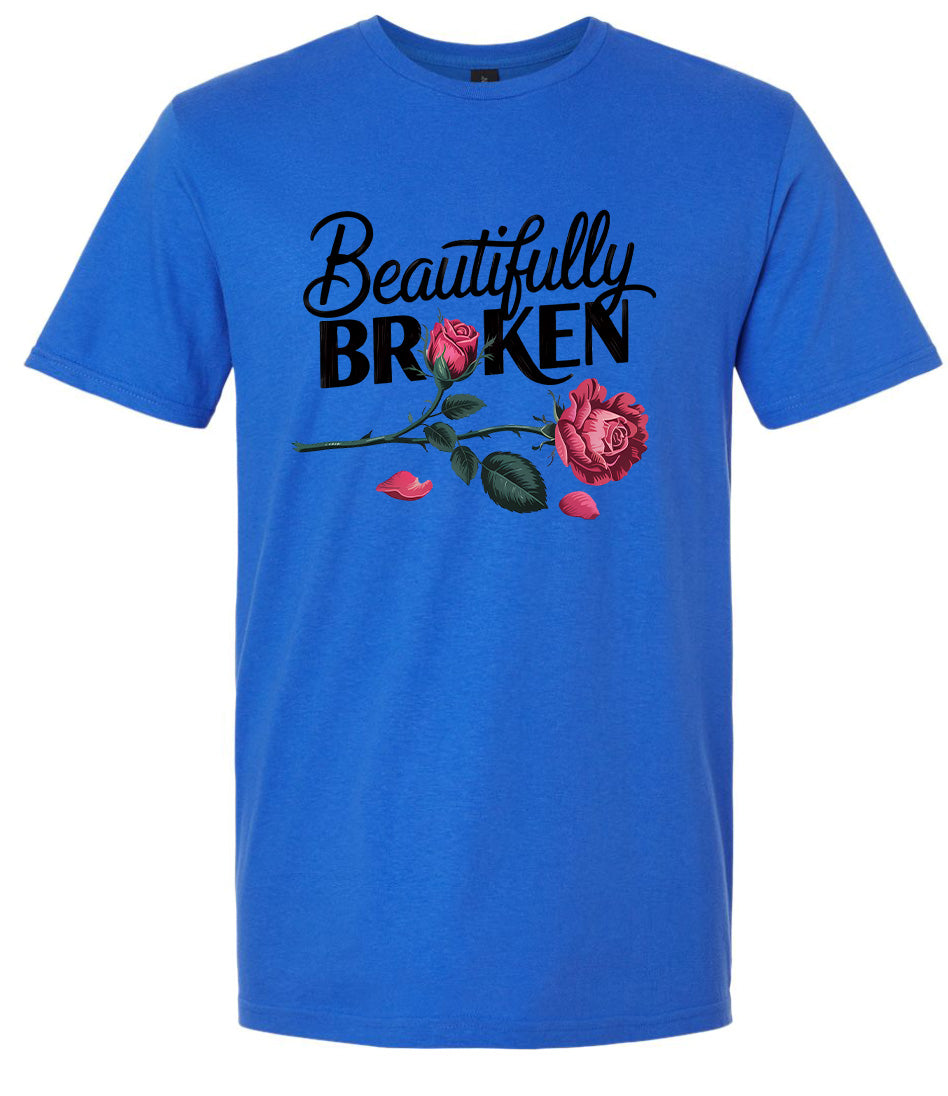 Beautifully Broken Adult Gildan Soft Shirt