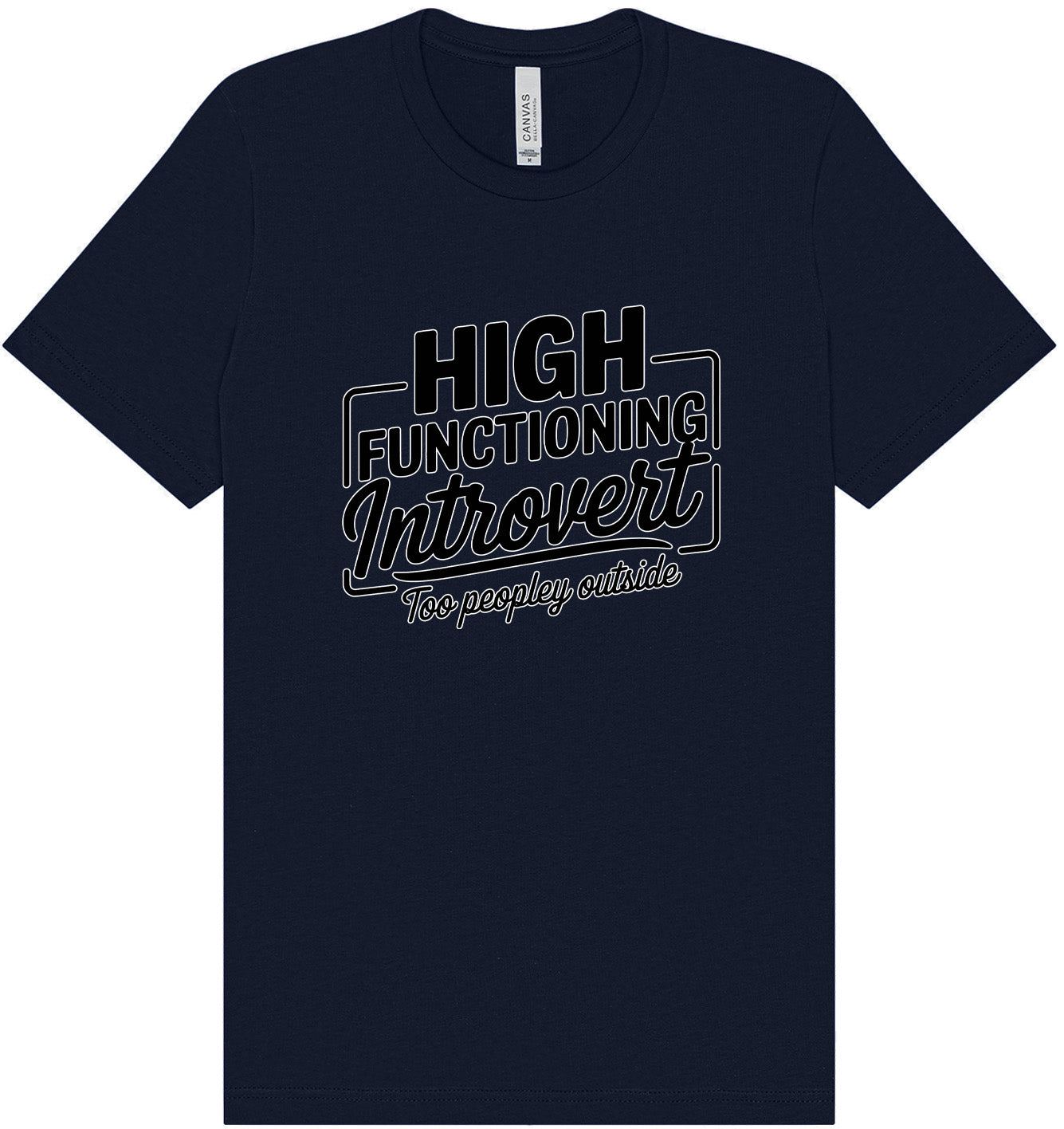 High Functioning Introvert Adult Bella Canvas Shirt