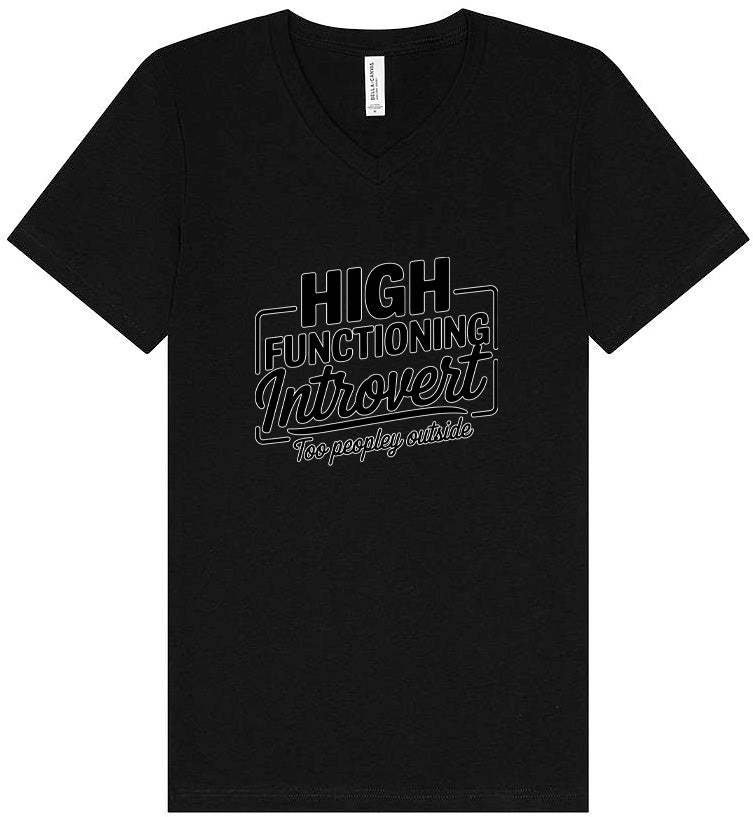 High Functioning Introvert Unisex V-Neck Shirt