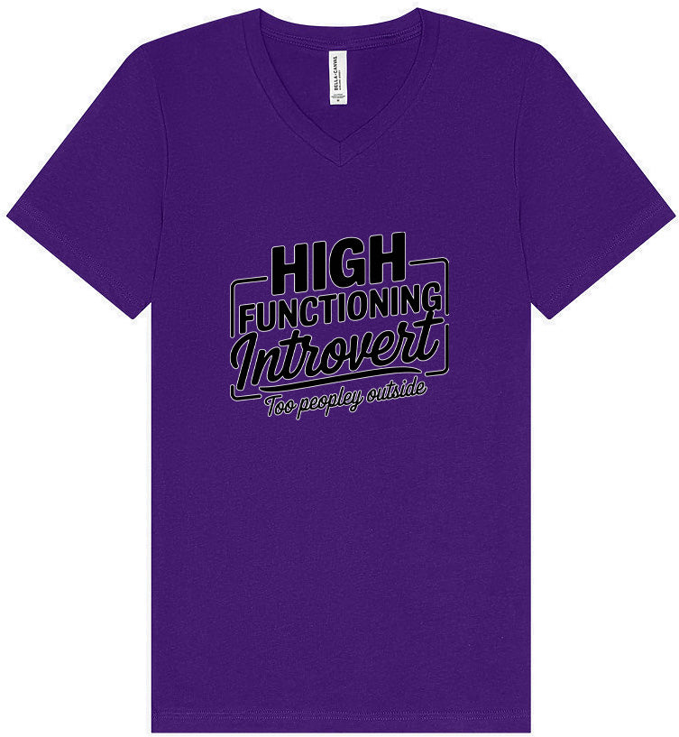 High Functioning Introvert Unisex V-Neck Shirt
