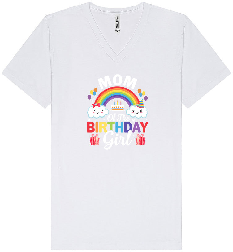 Mom of the Birthday Girl Unisex V-Neck Shirt