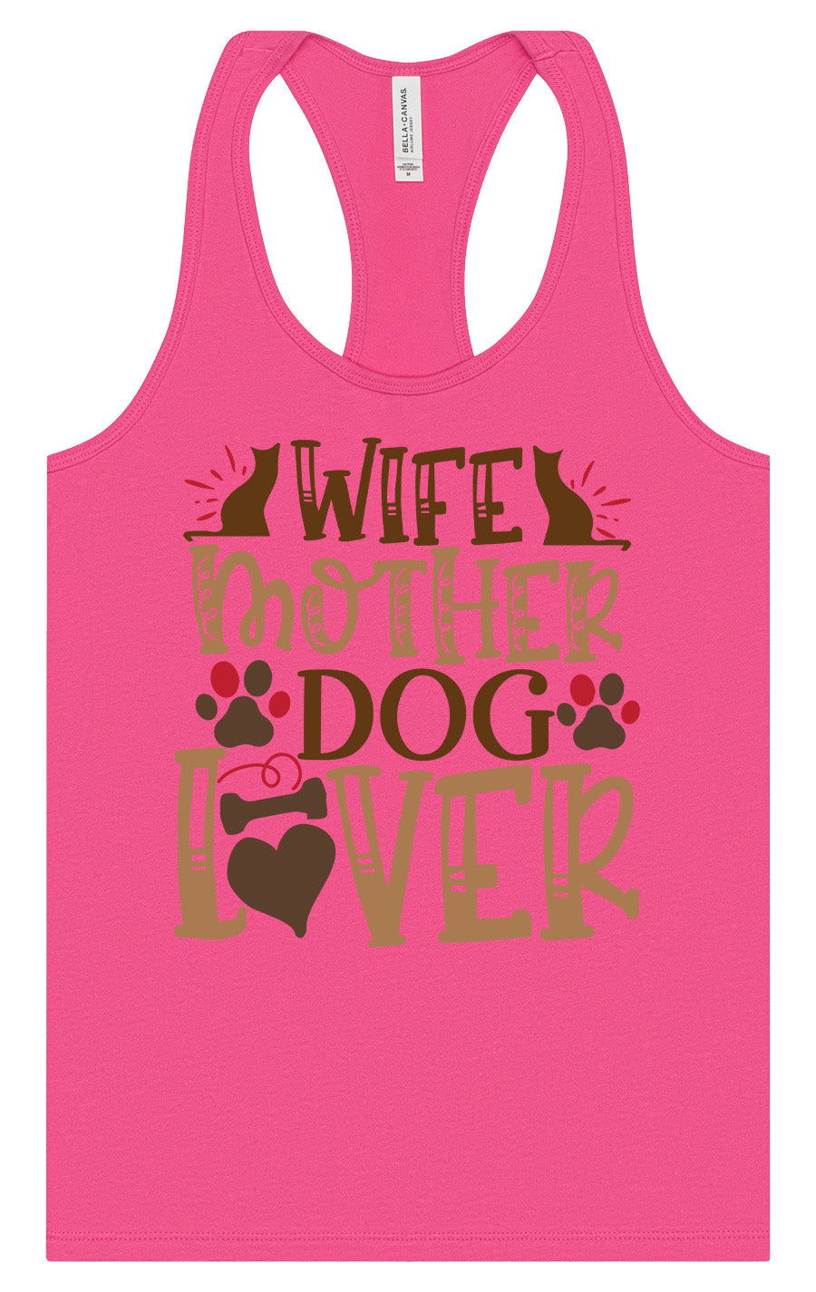 Wife, Mother, Dog Lover Women's Racerback Tank