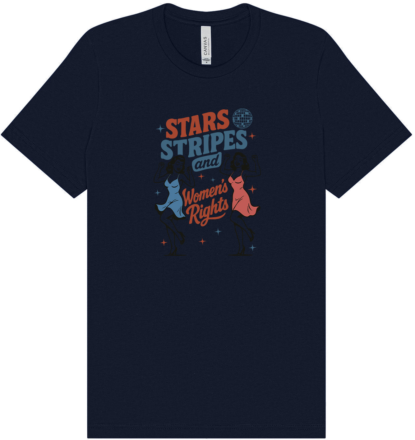 Stars, Stripes, and Women's Rights Adult Bella Canvas Shirt