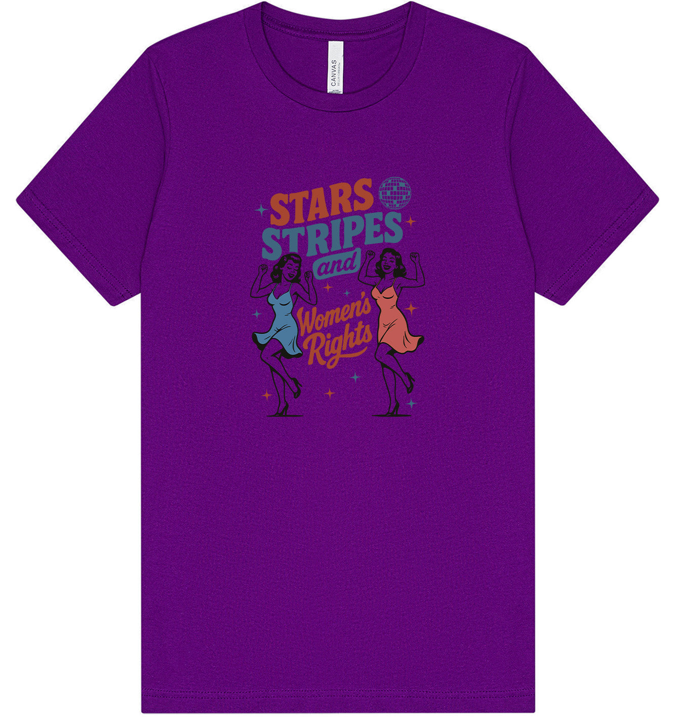 Stars, Stripes, and Women's Rights Adult Bella Canvas Shirt