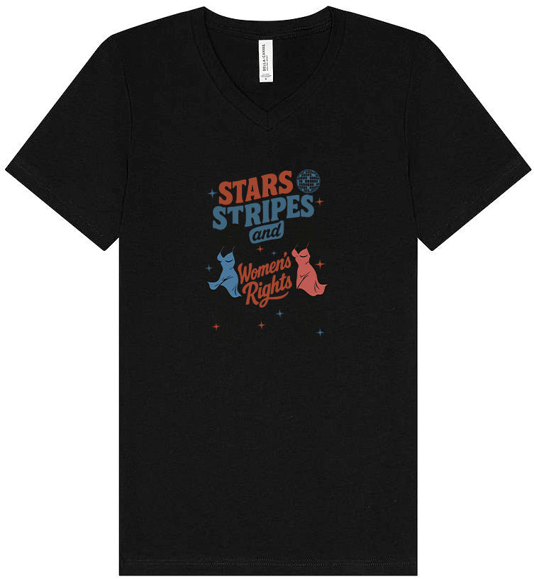 Stars, Stripes, and Women's Rights Unisex V-Neck Shirt