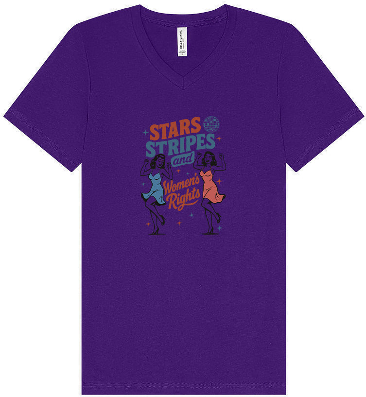 Stars, Stripes, and Women's Rights Unisex V-Neck Shirt