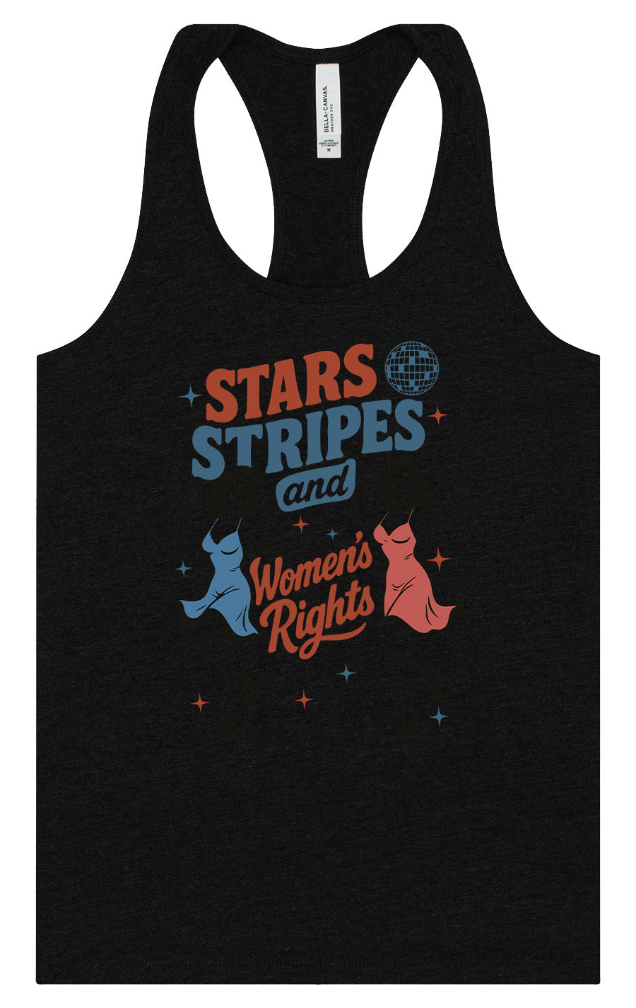 Stars, Stripes, and Women's Rights Women's Racerback Tank