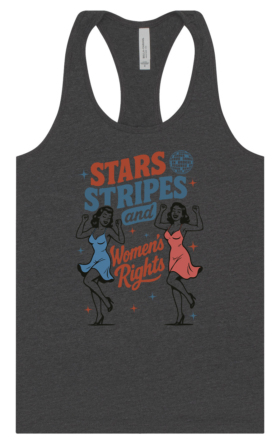 Stars, Stripes, and Women's Rights Women's Racerback Tank