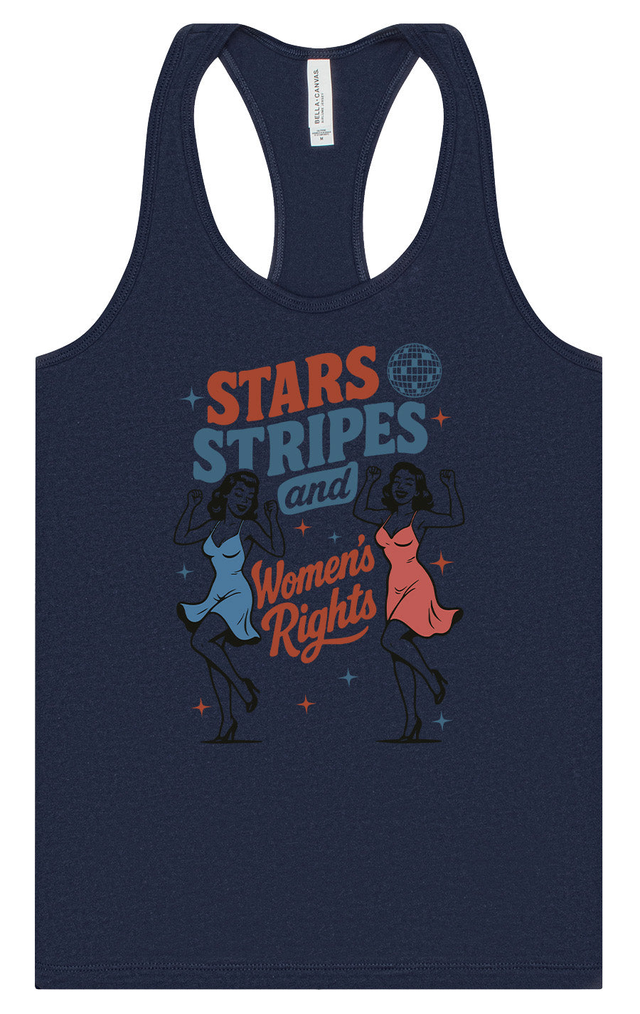 Stars, Stripes, and Women's Rights Women's Racerback Tank