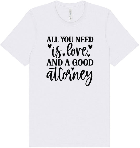 Love and a Good Attorney Adult Bella Canvas Shirt
