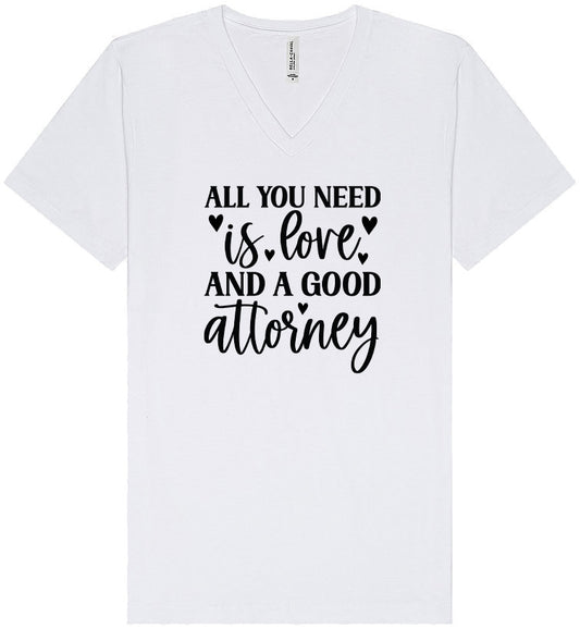 Love and a Good Attorney Unisex V-Neck Shirt