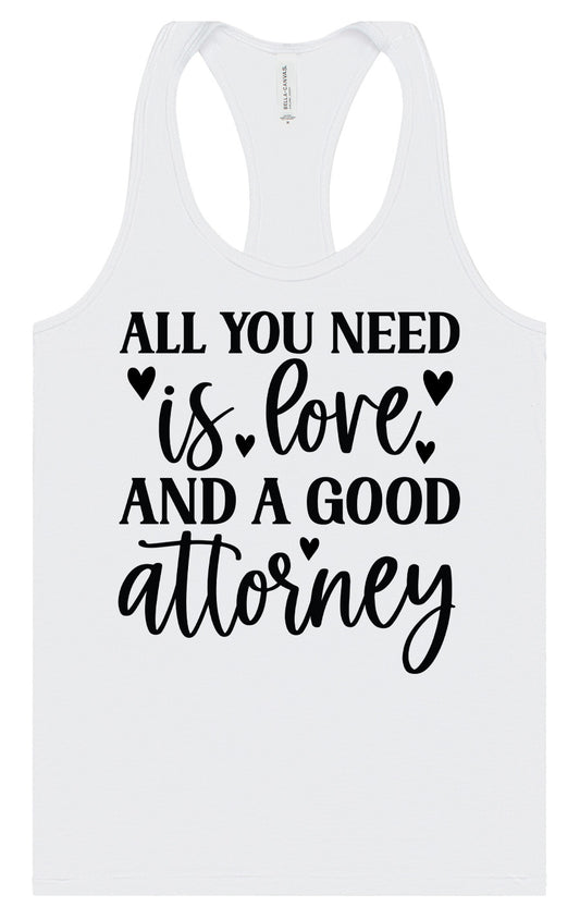 Love and a Good Attorney Women's Racerback Tank