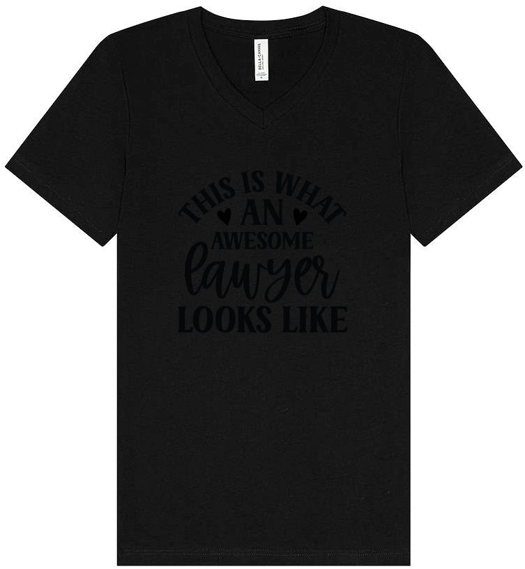 This is What an Awesome Lawyer Looks Like Unisex V-Neck Shirt