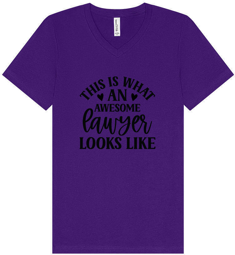 This is What an Awesome Lawyer Looks Like Unisex V-Neck Shirt