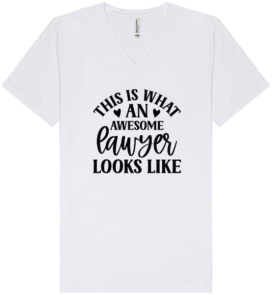 This is What an Awesome Lawyer Looks Like Unisex V-Neck Shirt