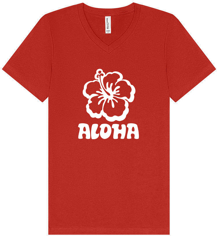 Aloha Flower Unisex V-Neck Shirt