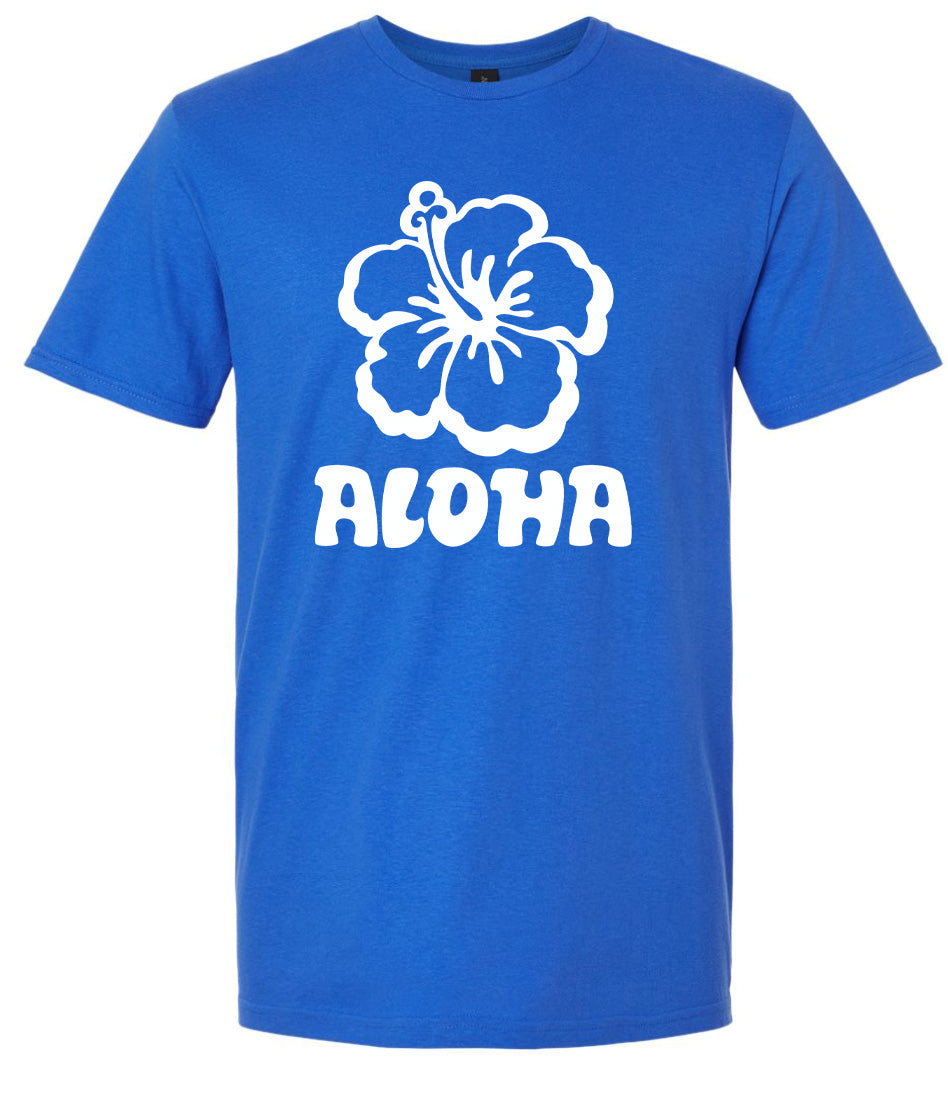 Aloha Flower Adult Gildan Soft Shirt