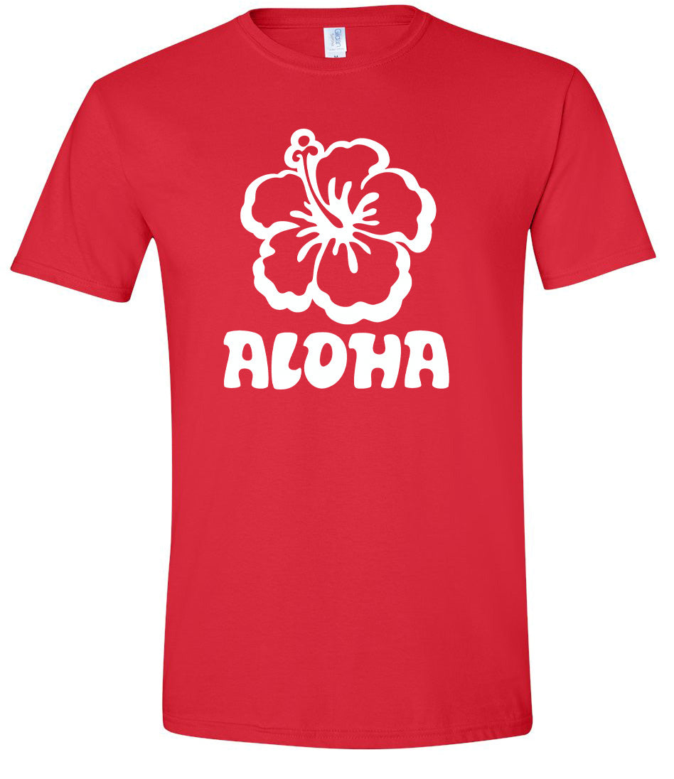 Aloha Flower Adult Gildan Soft Shirt