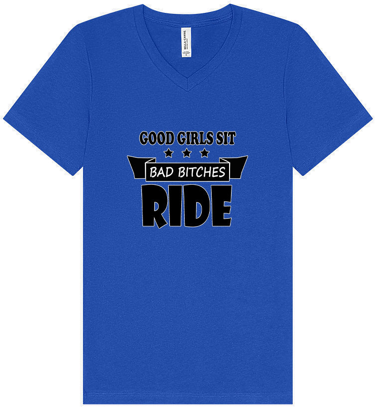 Good Girls Sit Unisex V-Neck Shirt