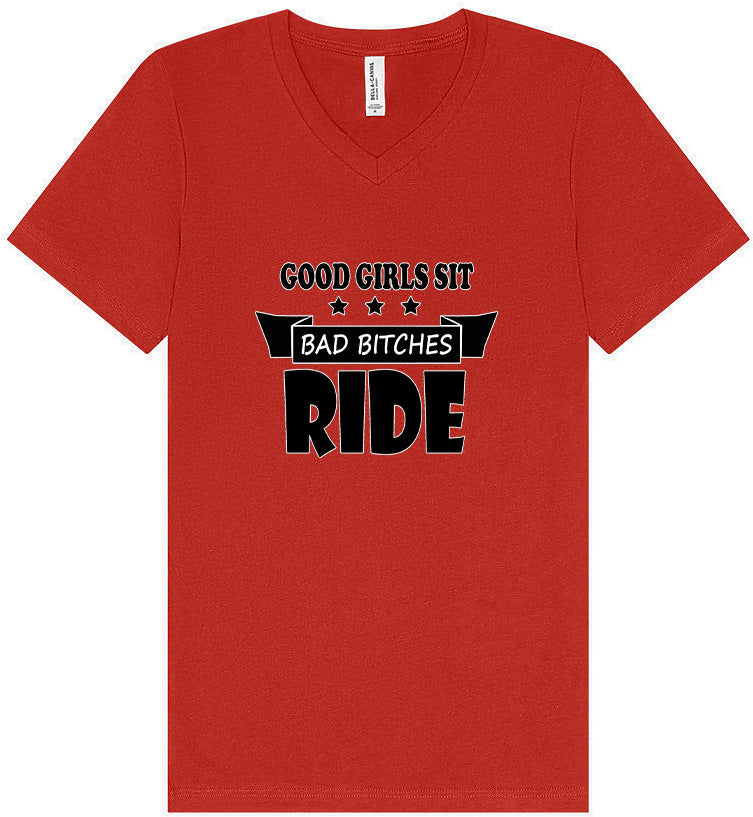 Good Girls Sit Unisex V-Neck Shirt