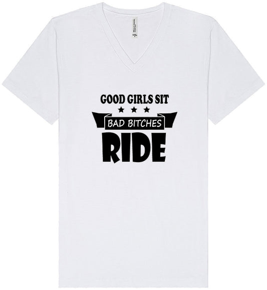 Good Girls Sit Unisex V-Neck Shirt