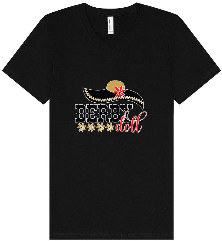 Derby Doll Unisex V-Neck Shirt