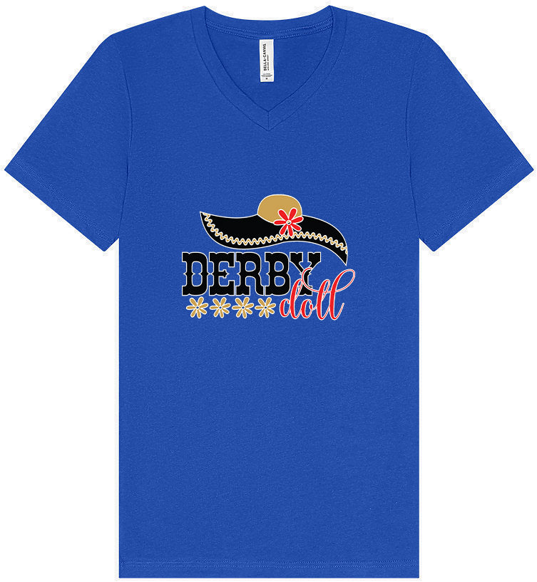 Derby Doll Unisex V-Neck Shirt