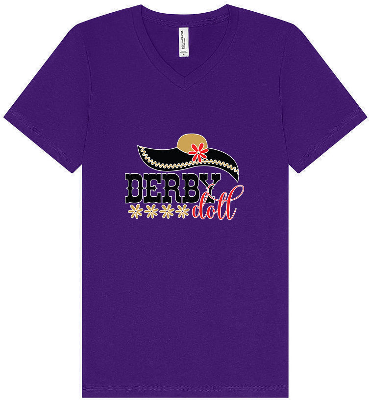 Derby Doll Unisex V-Neck Shirt