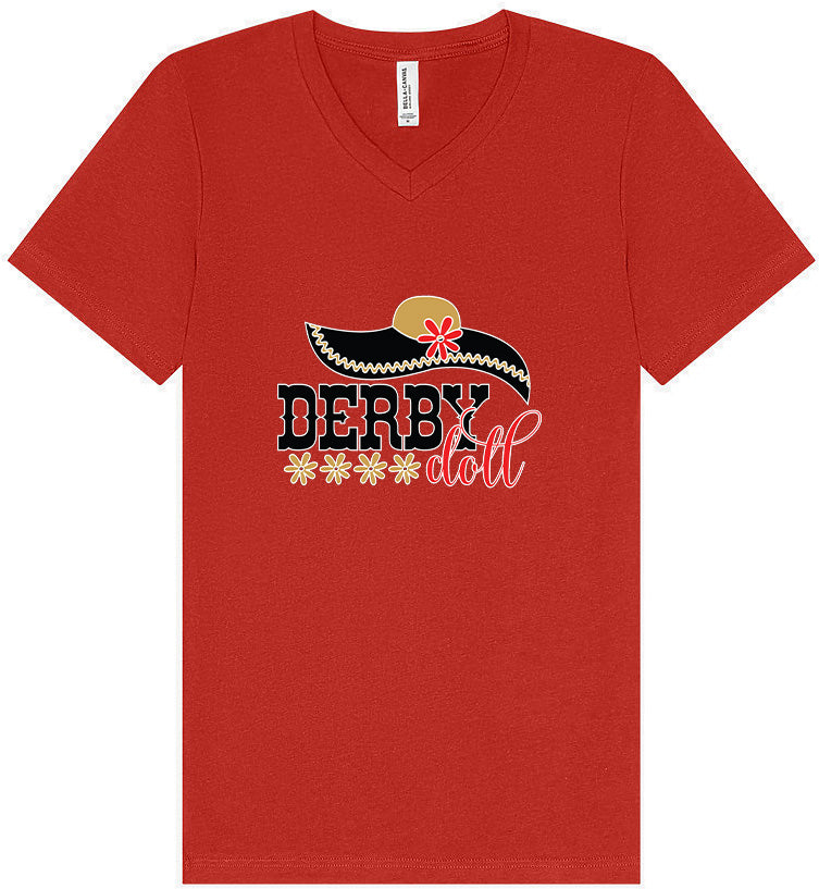 Derby Doll Unisex V-Neck Shirt