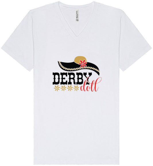 Derby Doll Unisex V-Neck Shirt