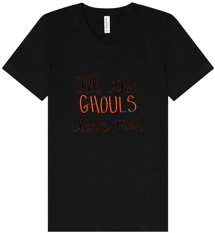 All the Ghouls Love Me Unisex V-Neck Shirt