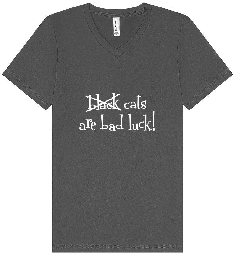 Black Cats are Bad Luck Unisex V-Neck Shirt