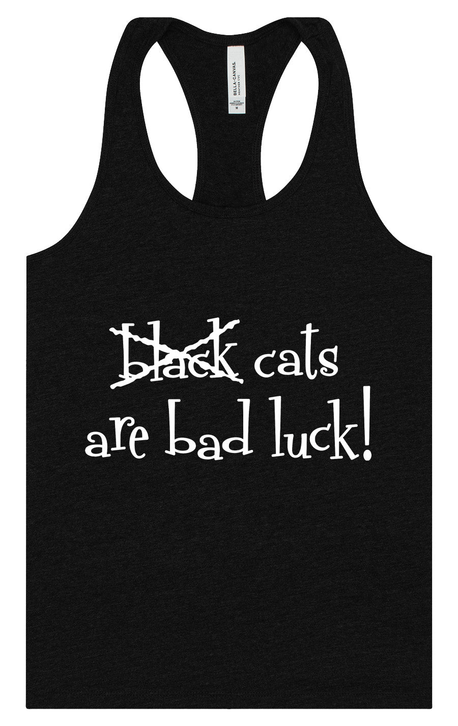 Black Cats are Bad Luck Women's Racerback Tank
